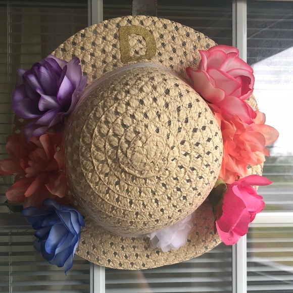 Straw door hat wreath - Picture 2 of 2